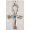 Image 1 : Navajo Sterling Turquoise Ankh Pendant Necklace