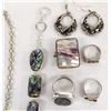 Image 4 : Collection of Abalone Jewelry, Some Sterling