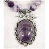 Image 1 : Estate Beaded Amethyst Pendant Necklace