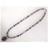 Image 2 : Estate Beaded Amethyst Pendant Necklace