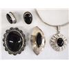 Image 3 : Collection of Sterling Silver & Onyx Jewelry
