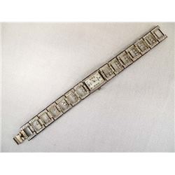 Da Vanci Rhinestone and Quartz Watch Bracelet