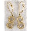 Image 2 : Estate 14K Gold and CZ Earrings