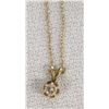 Image 1 : 10K Gold Chain with 14K Diamond Pendant