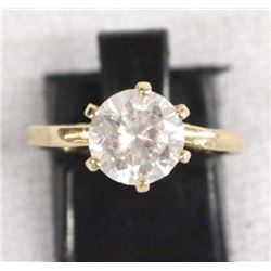 Estate 14K Gold and CZ Ring, Size 5