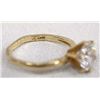 Image 3 : Estate 14K Gold and CZ Ring, Size 5