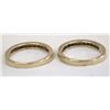 Image 3 : Pr 14K Gold and Diamond Guard Rings, Size 6