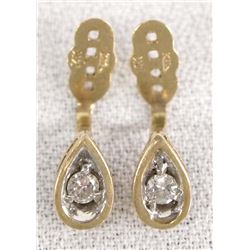 14K Gold and Diamond Earrings Jackets