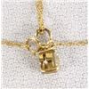 Image 3 : Estate 12K Gold and CZ Pendant Necklace