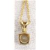 Image 4 : Estate 12K Gold and CZ Pendant Necklace
