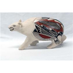 Mata Ortiz Polychrome Badger by Dulces N. Melero