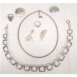 Collection of Diamond Cut Sterling Silver Jewelry