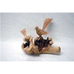 Indonesian Chinaberry Wood Bird Carving