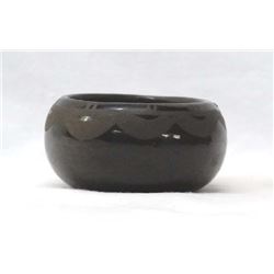Santa Clara Black on Black Pottery Bowl by M Suazo