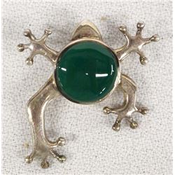 Sterling Silver Frog Pin