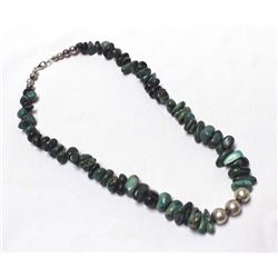 Navajo Sterling Turquoise Nugget Necklace