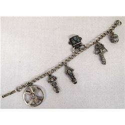 Vintage 1950 Sancrest Route 66 Charm Bracelet