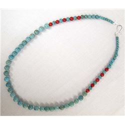 Estate Kingman Turquoise Beaded Necklace