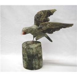 Hand Carved Peruvian Serpentine Parrot