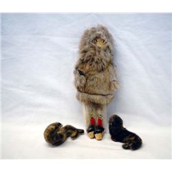 Collection of Northwest Coast Eskimo Seals & Doll
