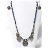 Image 1 : Navajo Silver Lapis and Coin Necklace & Earrings