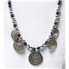 Image 2 : Navajo Silver Lapis and Coin Necklace & Earrings