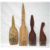 Image 1 : 4 Native American Navajo Wooden Loom Combs