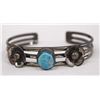 Image 1 : Navajo Old Pawn Sterling Silver Turquoise Bracelet