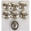Image 1 : 7 Navajo Sterling Silver Button Covers