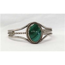 Navajo Sterling Malachite Bracelet