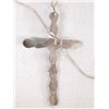 Image 3 : Navajo Sterling Turquoise Cross Pendant Necklace