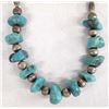 Image 1 : 1940 Navajo Sterling Turquoise Nugget Choker