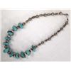 Image 2 : 1940 Navajo Sterling Turquoise Nugget Choker
