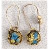 Image 1 : Gold and Turquoise Earrings