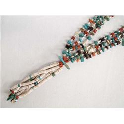 Vintage Santo Domingo Beaded Multi-Stone Necklace