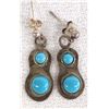 Image 1 : Navajo Sterling Turquoise Earrings by D.M. Begay
