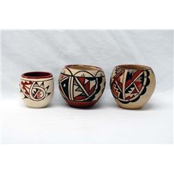 3 Native American Jemez Pottery Jars