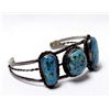 Image 2 : 1960 Estate Navajo Sterling Turquoise Bracelet
