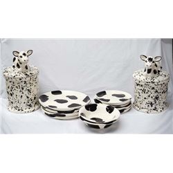 Collection of Cow Canisters and Dishes  MBPU