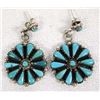 Image 1 : Zuni Sterling Silver Turquoise Earrings, B. Paul