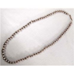 Italian Sterling Silver Bead Necklace