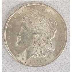 1921 Morgan Silver Dollar, AU58