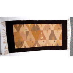 Mexican Texcoco Fringed Rug