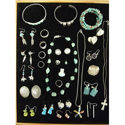 Collection of Southwestern Jewelry, Some Sterling