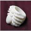 Image 3 : Carved Bone Spider Ring, Size 7
