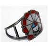 Image 2 : Vintage Zuni Sterling Silver Inlay Bracelet
