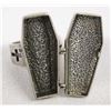 Image 2 : Day of the Dead Sterling Coffin Ring, Size 9.5