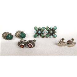 4 Pairs of Vintage Sterling Silver Earrings