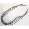 Image 2 : Navajo Style 4 Strand Turquoise & Heishi Necklace