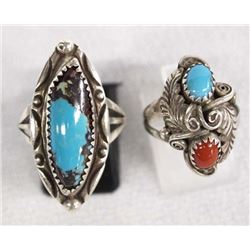 Navajo Old Pawn Sterling Silver Rings